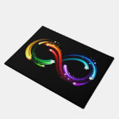 Infinity symbol of rainbow comets fußmatte (Schrägansicht)