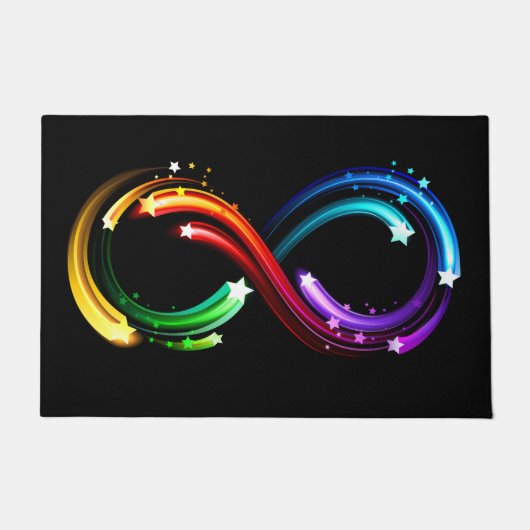 Infinity symbol of rainbow comets fußmatte (Vorderseite)