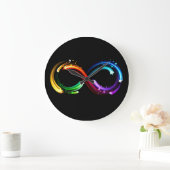 Infinity symbol of rainbow comets große wanduhr (Zuhause)
