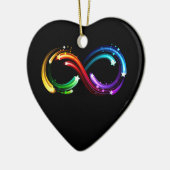Infinity symbol of rainbow comets keramik ornament (Links)