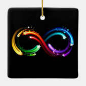 Infinity symbol of rainbow comets keramikornament (Rückseite)