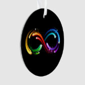 Infinity symbol of rainbow comets ornament (Vorderseite)