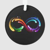 Infinity symbol of rainbow comets ornament (Rückseite)