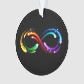 Infinity symbol of rainbow comets ornament (Vorderseite)