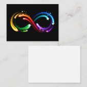Infinity symbol of rainbow comets telefonnummerkarte (Vorne/Hinten)