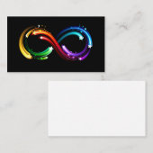 Infinity symbol of rainbow comets visitenkarte (Vorne/Hinten)