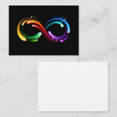 Infinity symbol of rainbow comets visitenkarte (Vorne/Hinten)