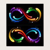 Infinity symbol of rainbow comets visitenkarten (Außenseite Aufgefaltet)