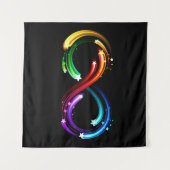 Infinity symbol of rainbow comets wandteppich (Vorderseite (Horizontal))