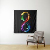 Infinity symbol of rainbow comets wandteppich (Beispiel (Horizontal))