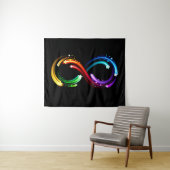 Infinity symbol of rainbow comets wandteppich (Beispiel (Horizontal))
