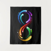Infinity symbol of rainbow comets wandteppich (Vorderseite)
