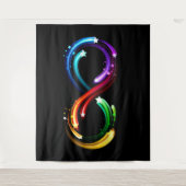 Infinity symbol of rainbow comets wandteppich (Vorderseite)