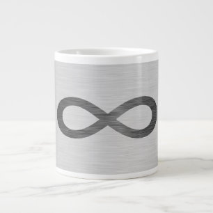 Infinity Symbol On Faux Metal Texture by STaylor Jumbo-Tasse