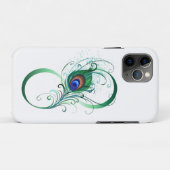 Infinity Symbol with Peacock Feather Case-Mate iPhone Hülle (Rückseite (Horizontal))