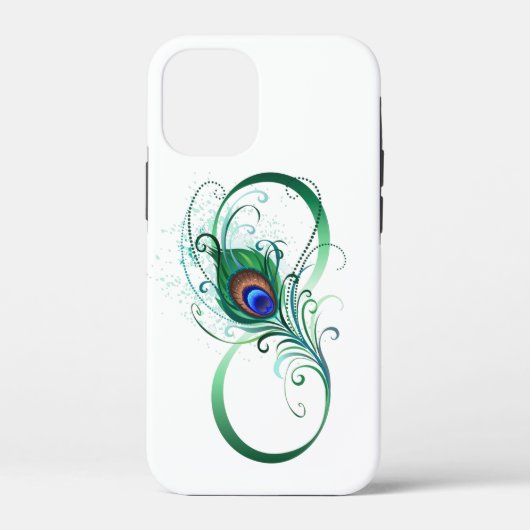 Infinity Symbol with Peacock Feather Case-Mate iPhone Hülle (Rückseite)
