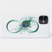 Infinity Symbol with Peacock Feather Case-Mate iPhone Hülle (Rückseite (Horizontal))