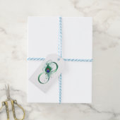 Infinity Symbol with Peacock Feather Geschenkanhänger (Mit Garn)
