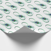 Infinity Symbol with Peacock Feather Geschenkpapier (Ecke)