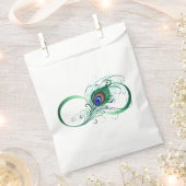 Infinity Symbol with Peacock Feather Geschenktütchen (Ausgeschnitten)