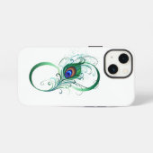 Infinity Symbol with Peacock Feather iPhone Hülle (Rückseite (Horizontal))