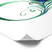 Infinity Symbol with Peacock Feather Poster (Ecke)