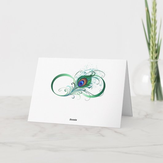 Infinity Symbol with Peacock Feather Programm (Rückseite)