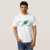 Infinity Symbol with Peacock Feather T-Shirt (Vorne ganz)