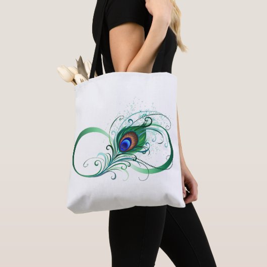Infinity Symbol with Peacock Feather Tasche (Von Nahem)