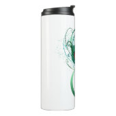 Infinity Symbol with Peacock Feather Thermosbecher (Nach links gedreht)