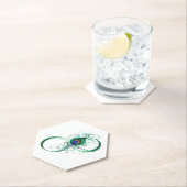 Infinity Symbol with Peacock Feather Untersetzer (Vor Ort)