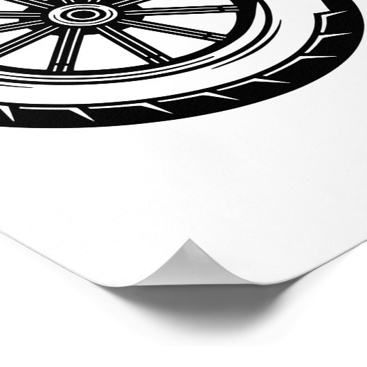 Infinity Two Wheels Freedom Poster (Ecke)