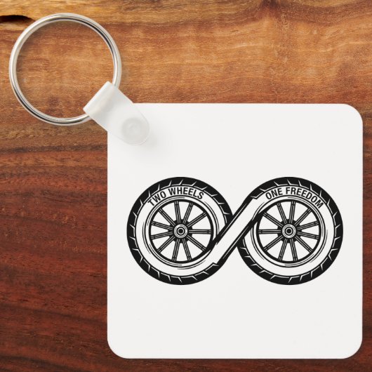 Infinity Two Wheels Freedom Schlüsselanhänger (Vorderseite)