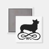 Infinity Welsh Corgi Magnet (Vorderseite/Rückseite)