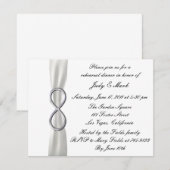 Infinity White Wedding Probe Dinner Einladung (Vorne/Hinten)