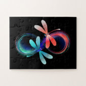 Infinity with glowing dragonflies puzzle (Horizontal)