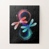 Infinity with glowing dragonflies puzzle (Vertikal)