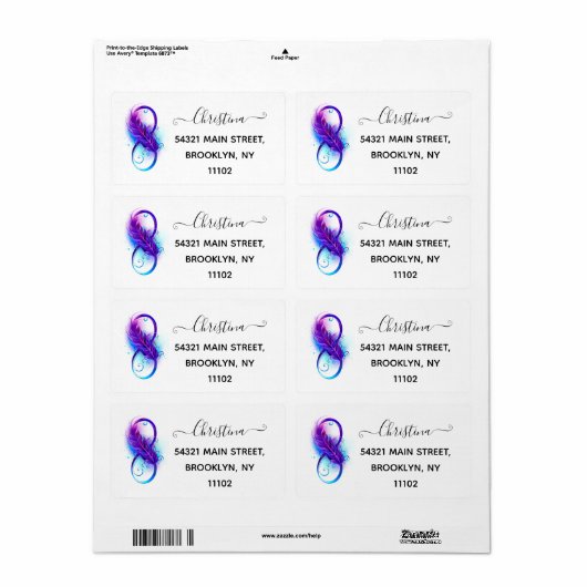 Infinity with Purple Feather (Vorne)