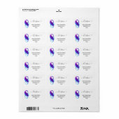 Infinity with Purple Feather Adressaufkleber (Vorne)