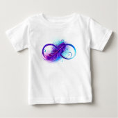 Infinity with Purple Feather Baby T-shirt (Vorderseite)