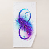 Infinity with Purple Feather Badehandtuch (Badehandtuch)