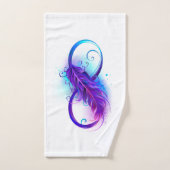 Infinity with Purple Feather Badhandtuch Set (Handtuch)