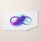 Infinity with Purple Feather Badhandtuch Set (Handtuch)