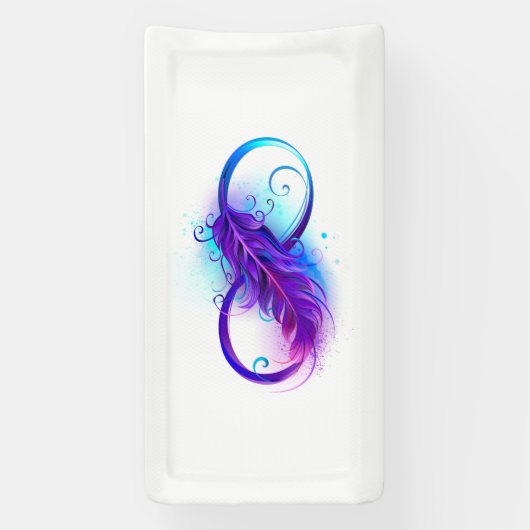Infinity with Purple Feather Banner (Vertikal)