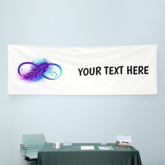 Infinity with Purple Feather Banner (Messeveranstaltung)