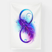 Infinity with Purple Feather Banner (Vertikal)