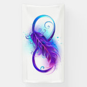 Infinity with Purple Feather Banner (Vertikal)