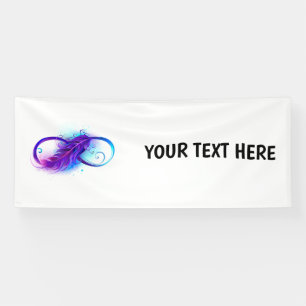 Infinity with Purple Feather Banner