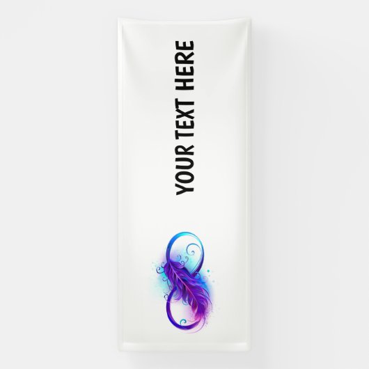 Infinity with Purple Feather Banner (Vertikal)