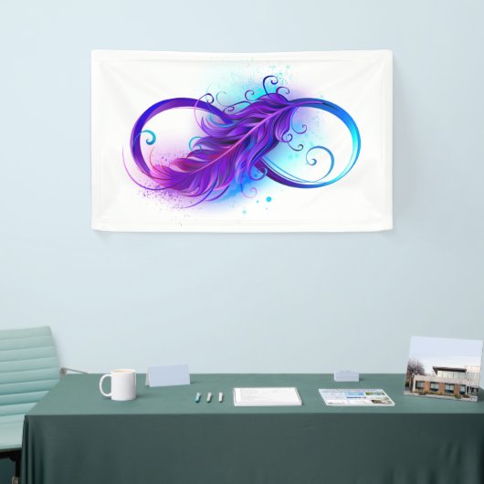 Infinity with Purple Feather Banner (Messeveranstaltung)